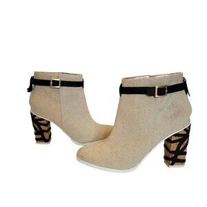 Miss Albright by Anthropologie Canvas Boots - Size 8.5M
